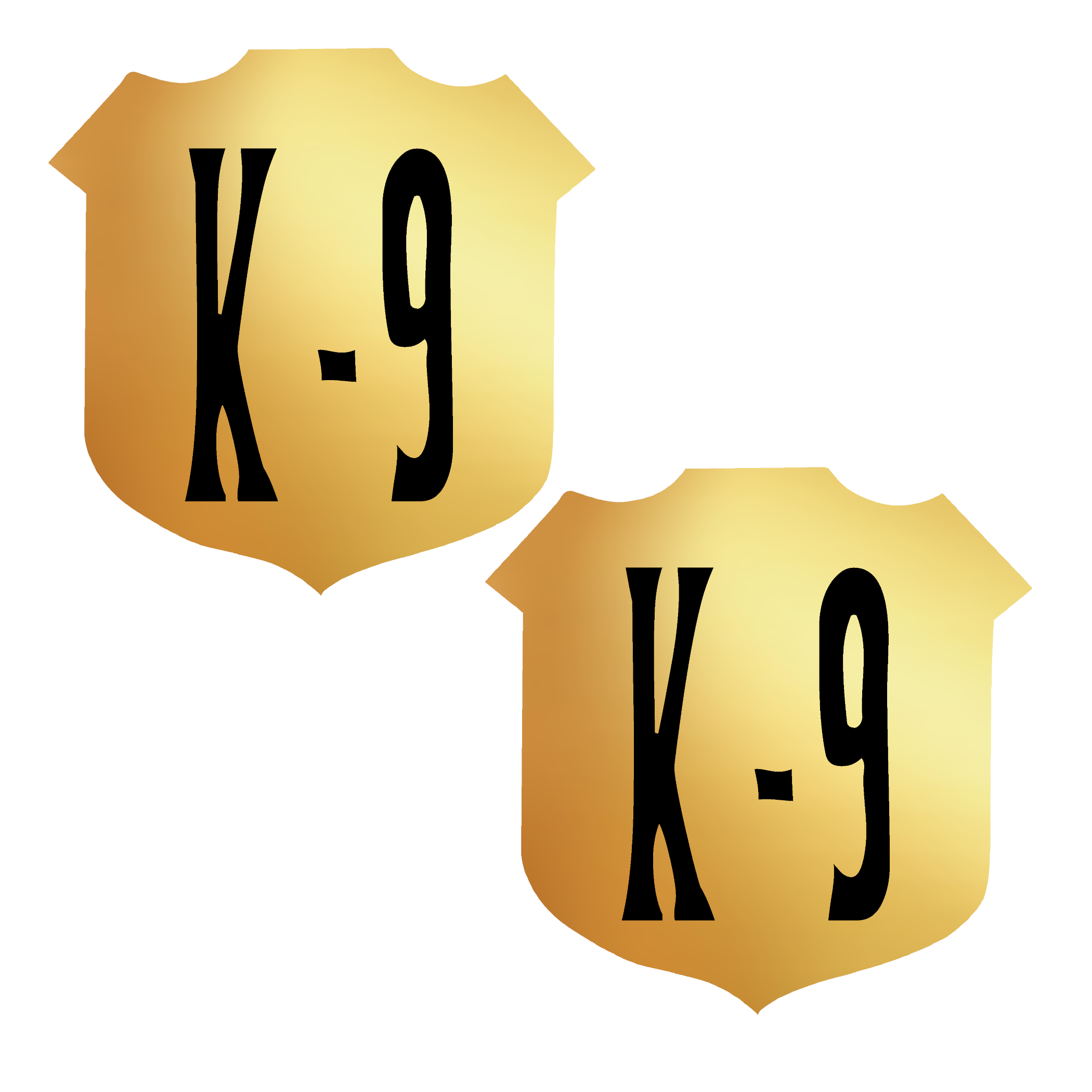 Metallic Gold K-9 Badge