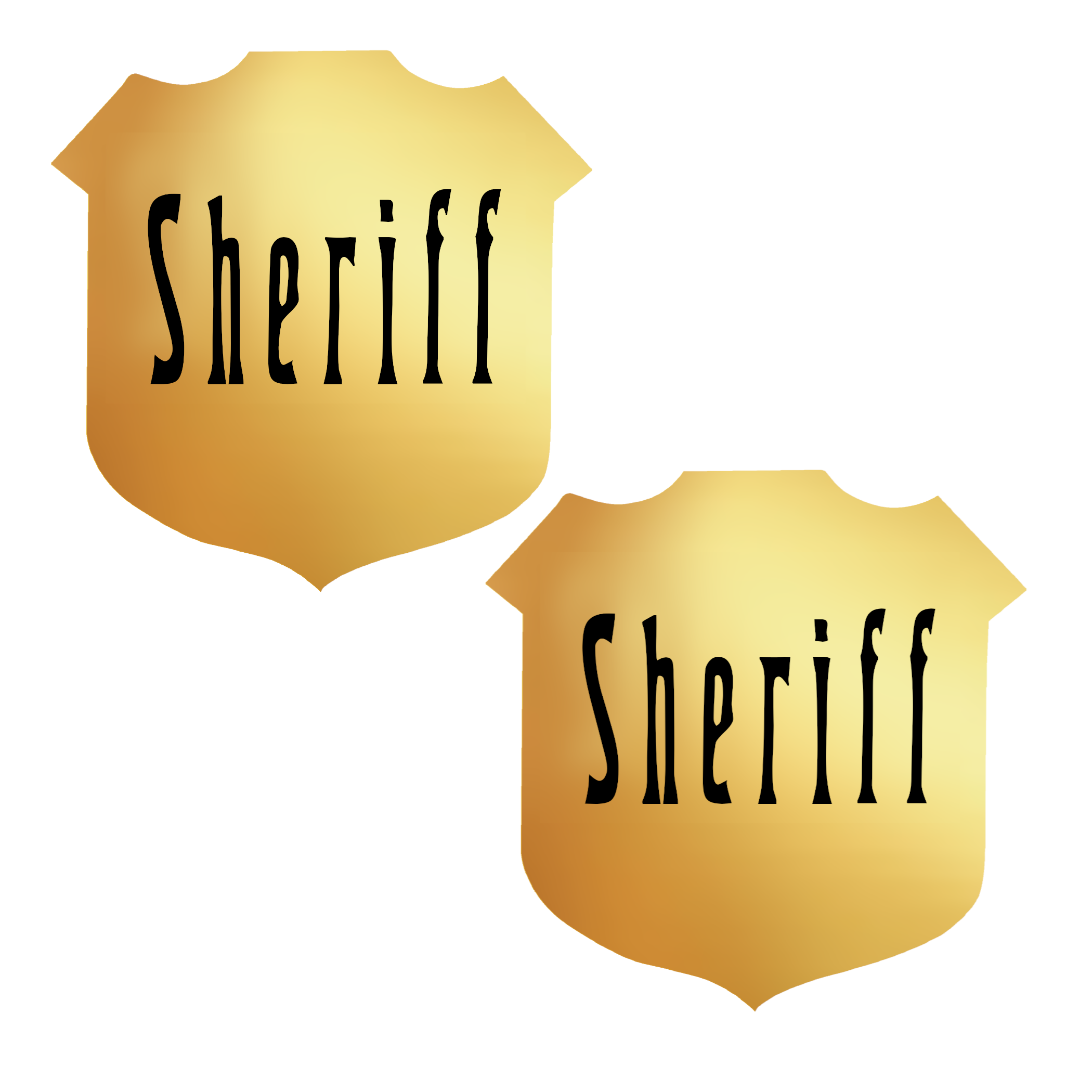 Metallic Gold Sheriff Badge