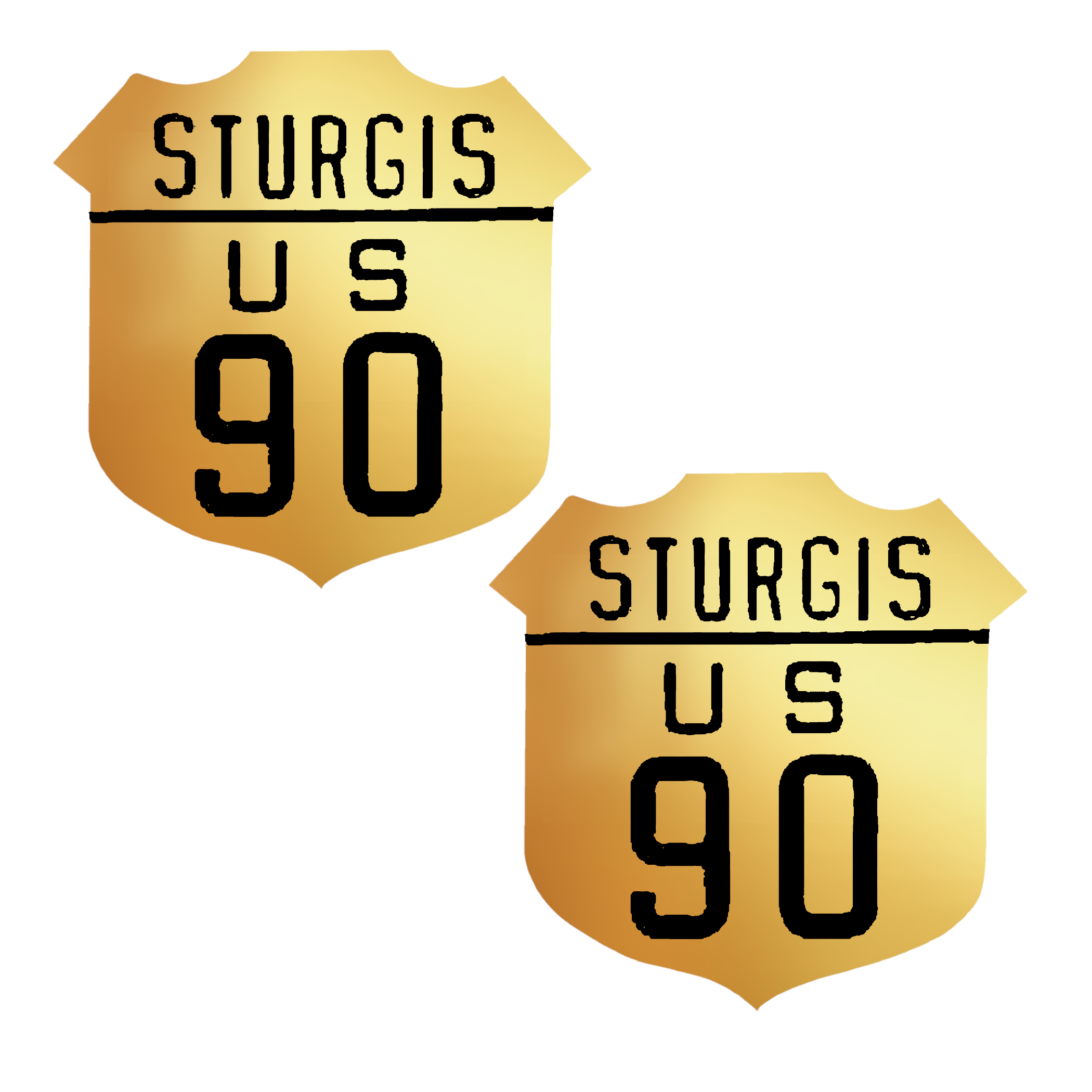 Metallic Gold Sturgis Badge