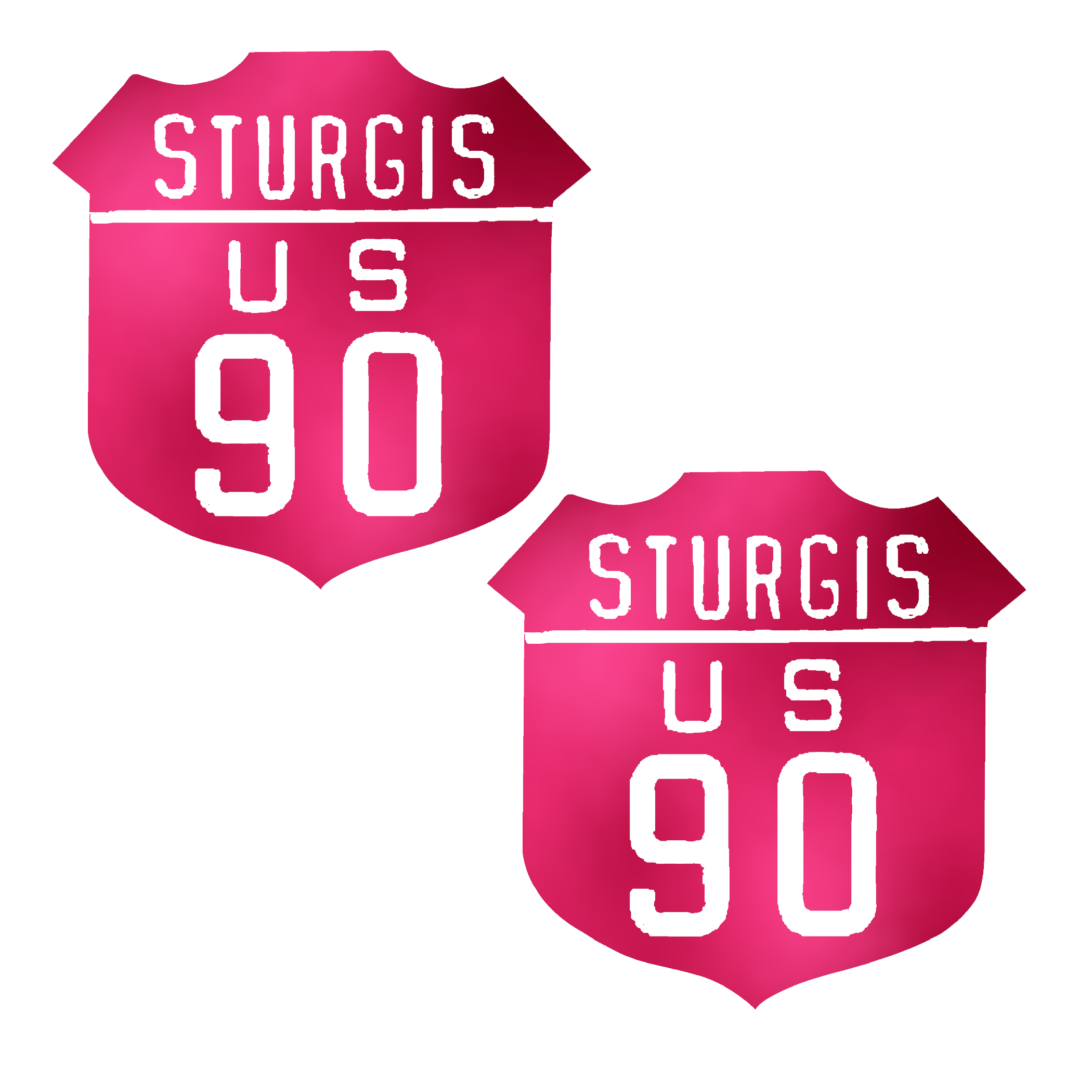 Metallic Pink Sturgis Badge