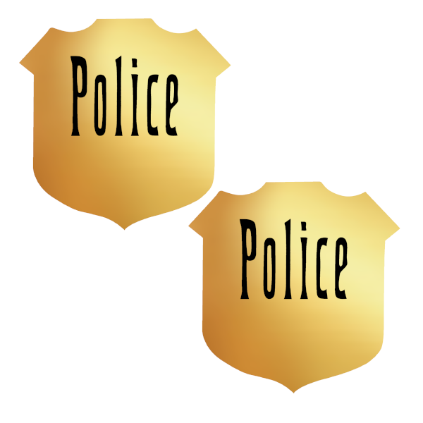 Metallic Gold Police Badge