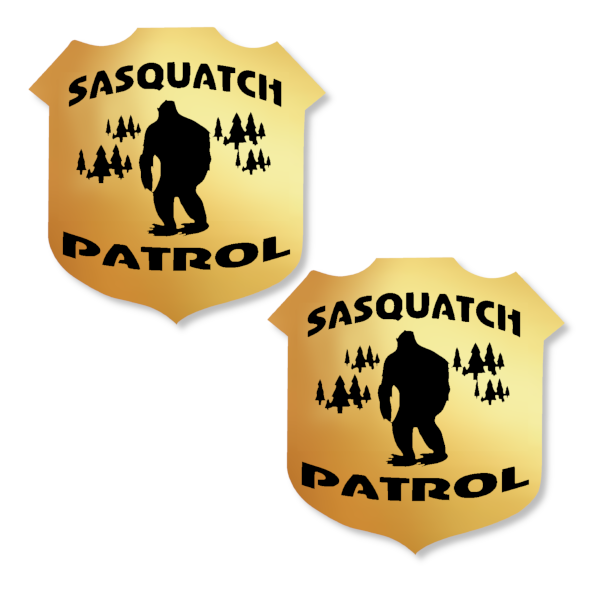Metallic Gold Sasquatch Patrol Badge