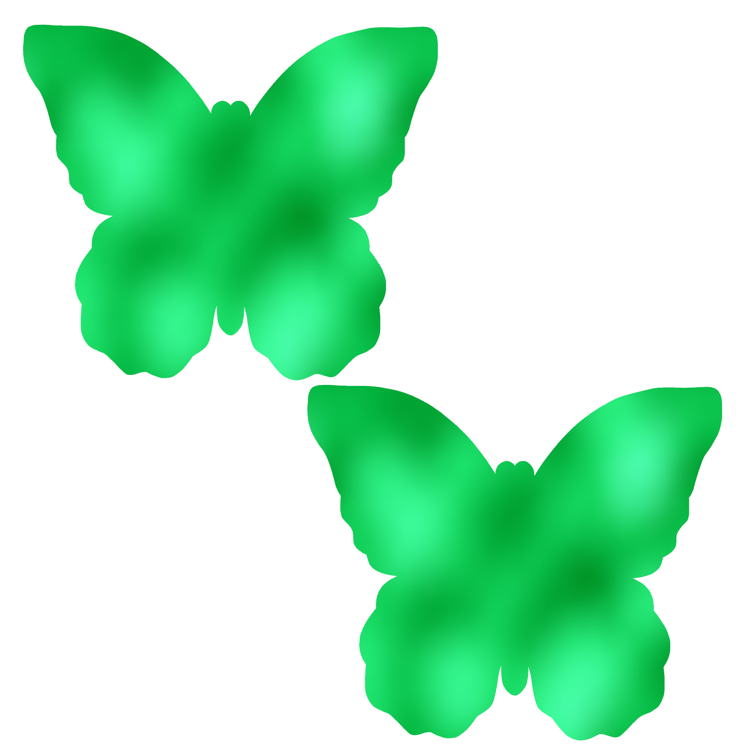 Metallic Light Green Butterfly