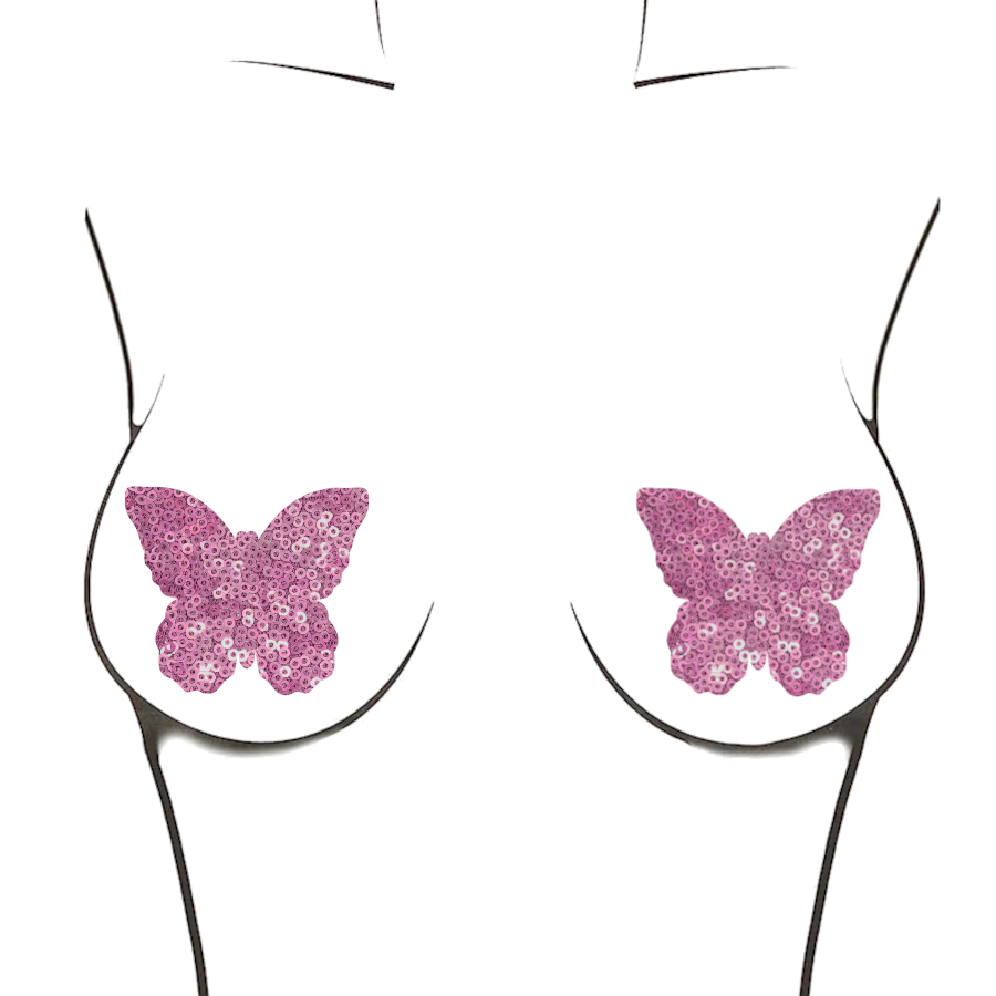 Pink Sequin Butterfly