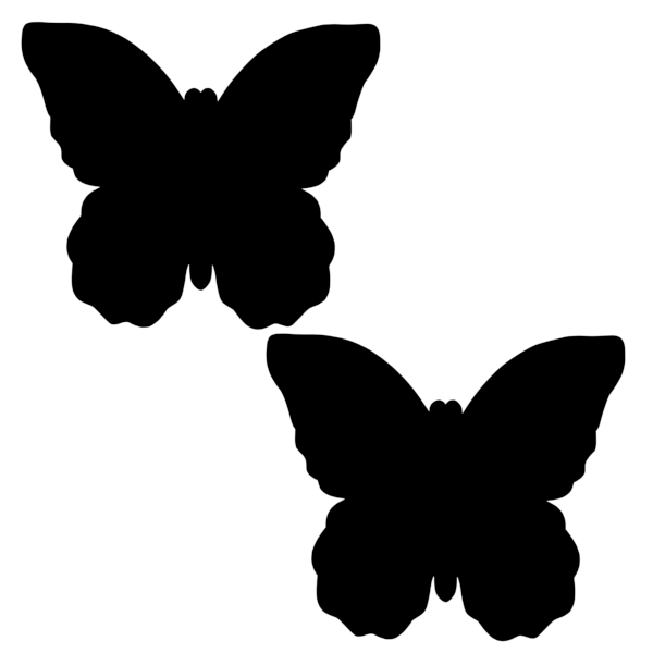 Metallic Black Butterfly