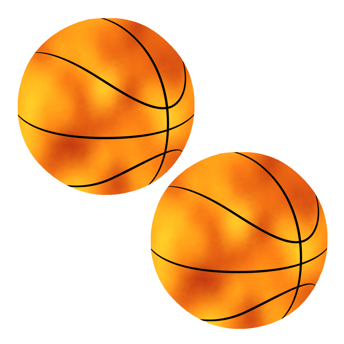 Metallic Orange Basketball