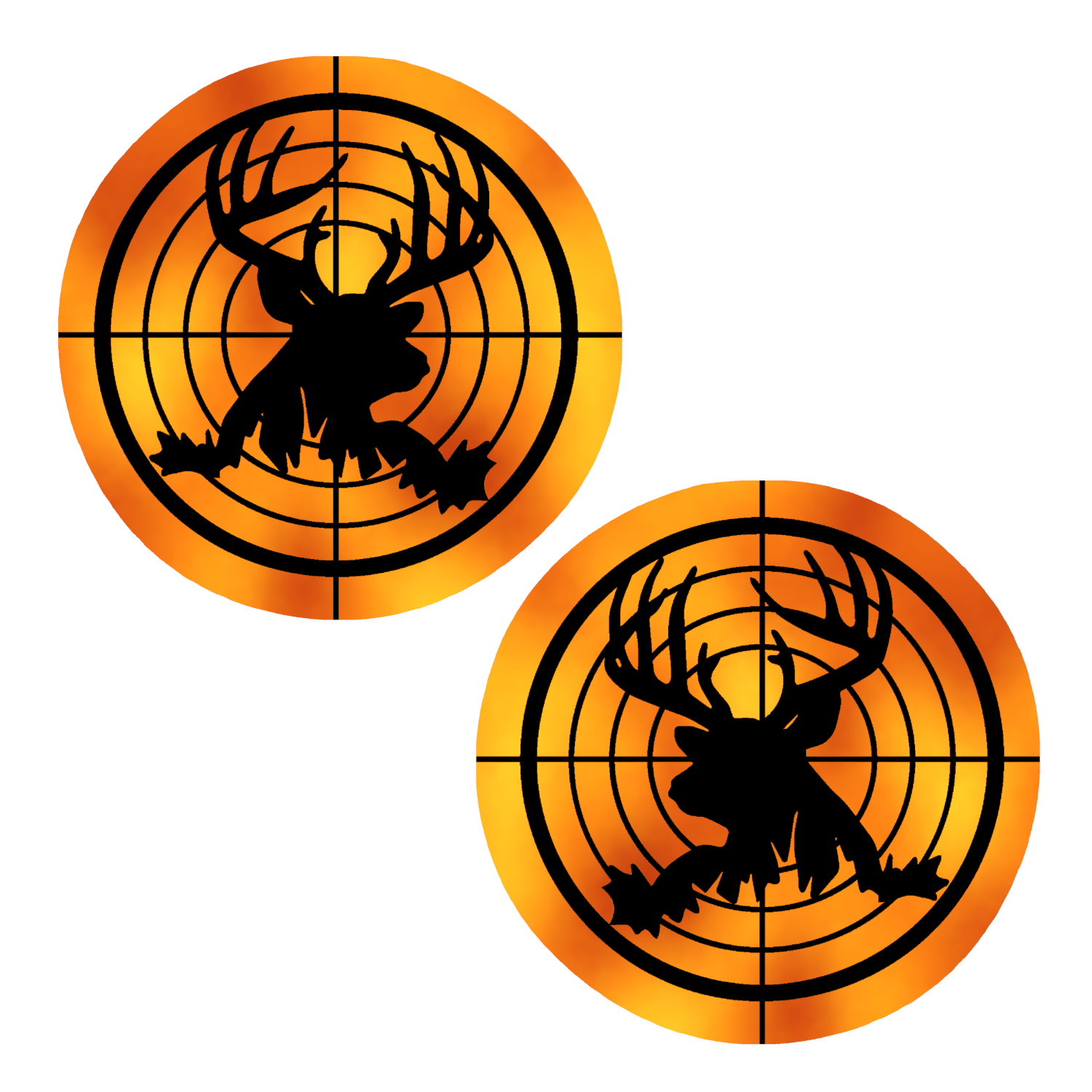 Metallic Orange Deer Target