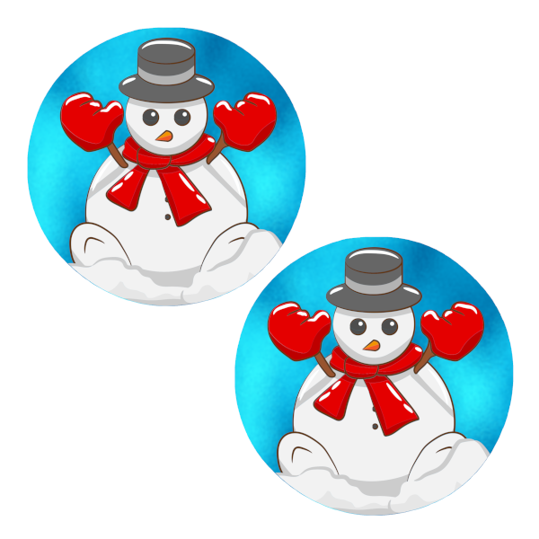 Snowman with Red Mittens