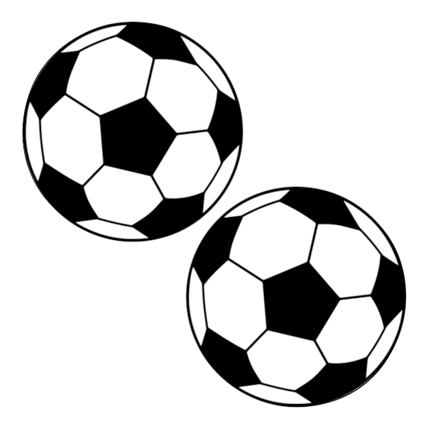 Black and White Soccer Ball Circle