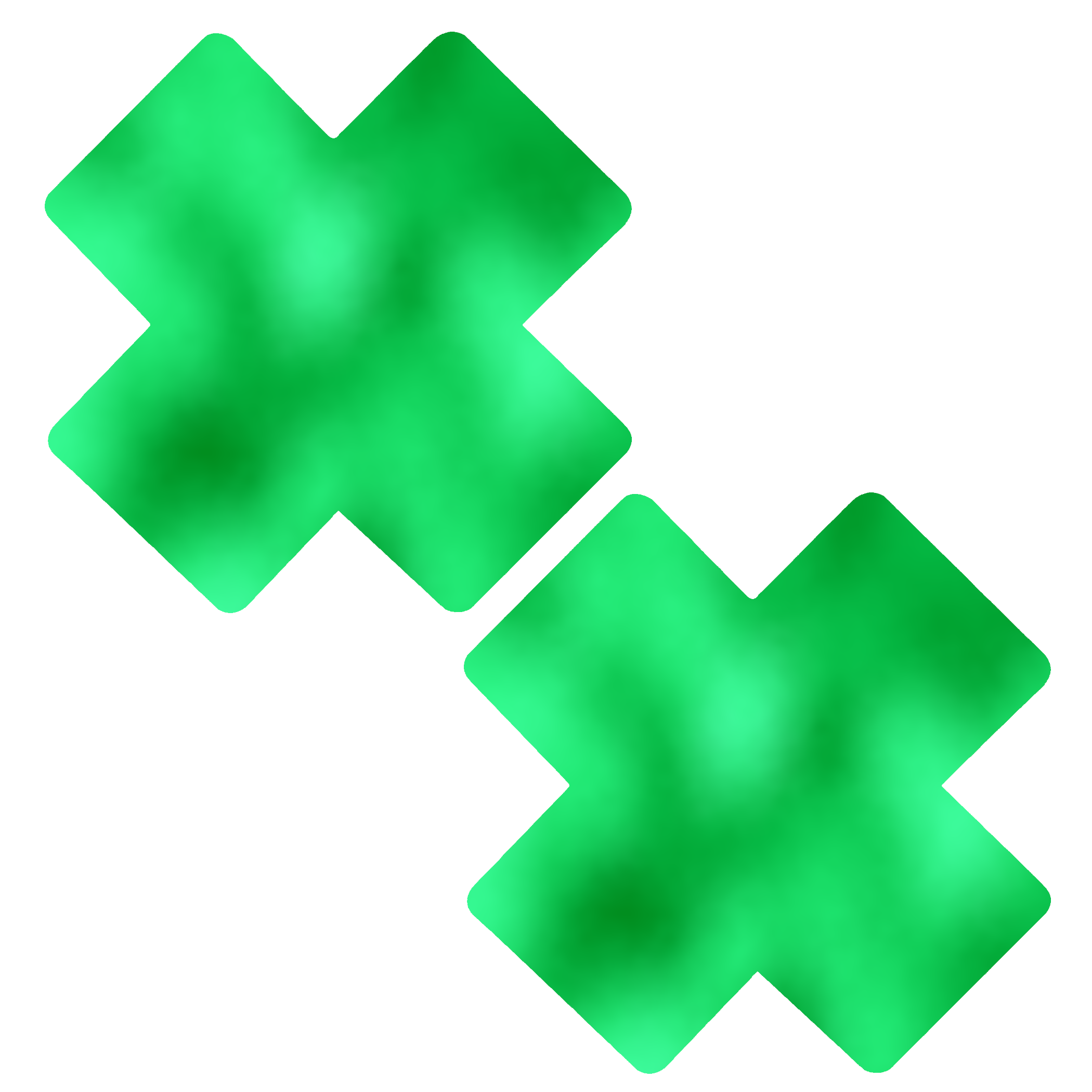 Metallic Light Green Cross