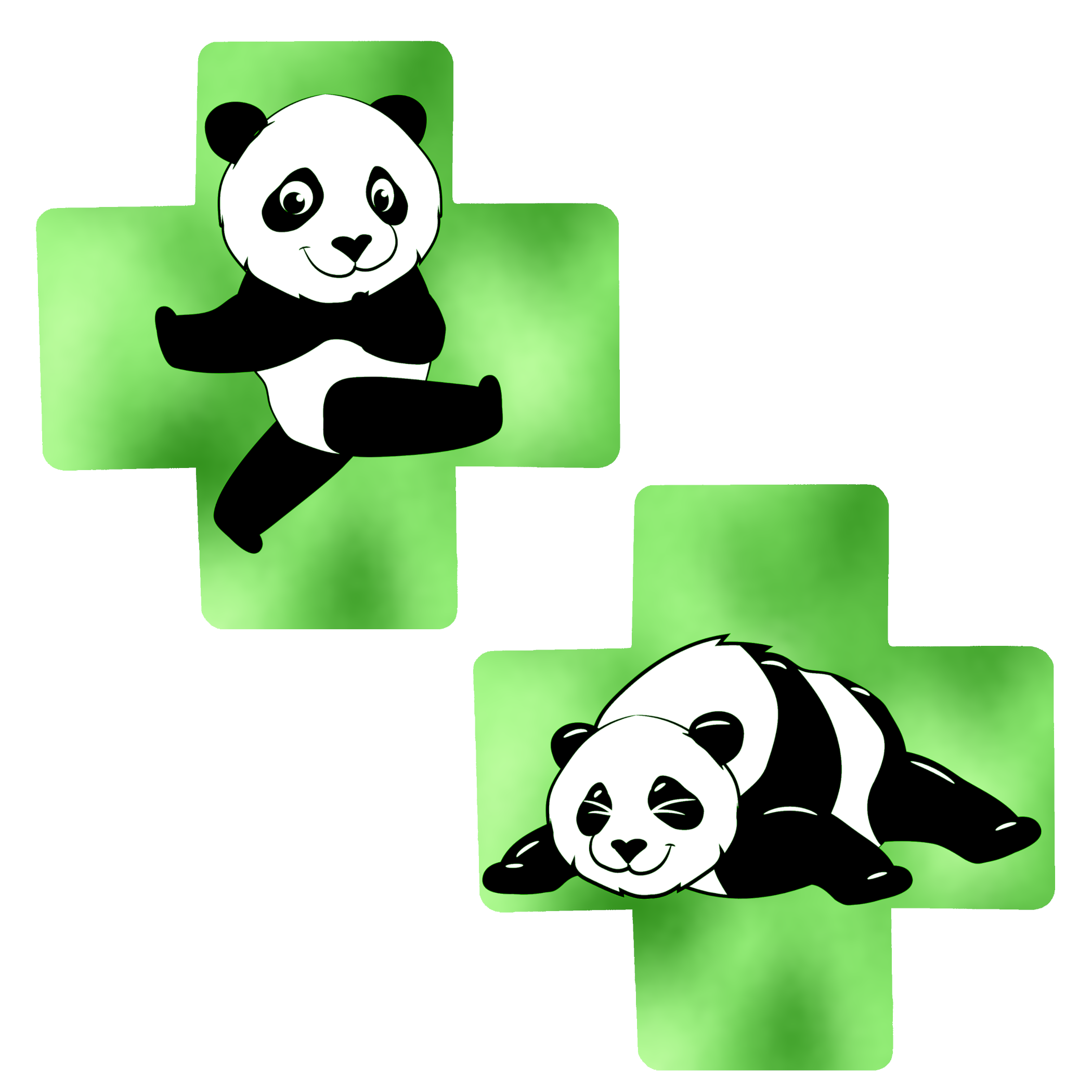 Metallic Green Panda Cross
