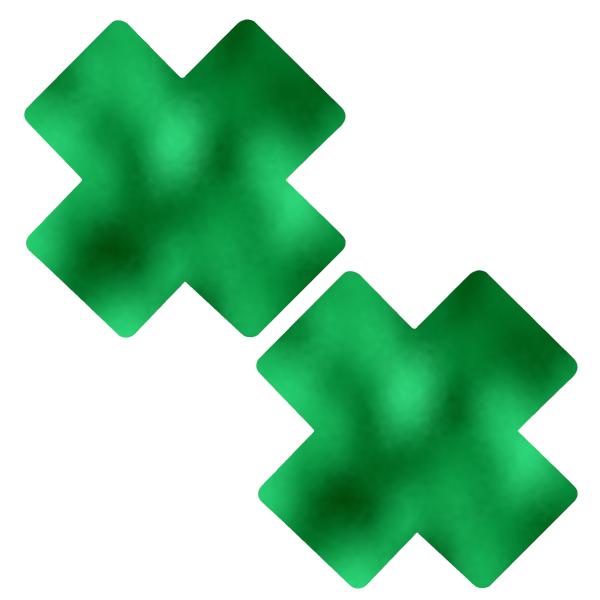Metallic Green Cross