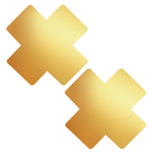 Metallic Gold Cross