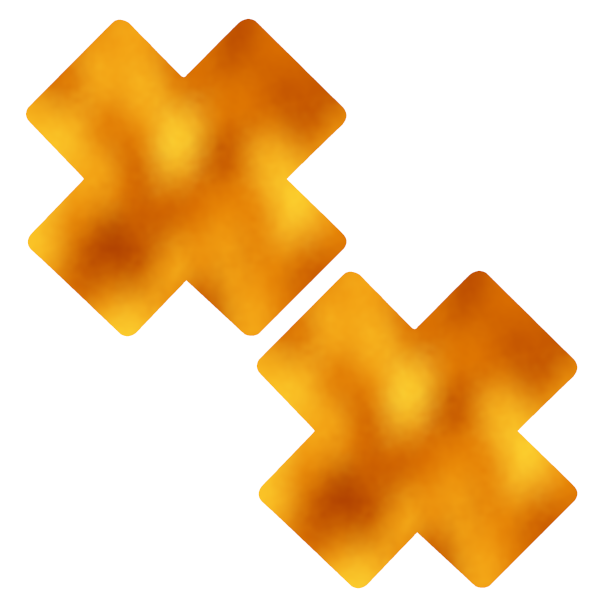 Metallic Orange Cross