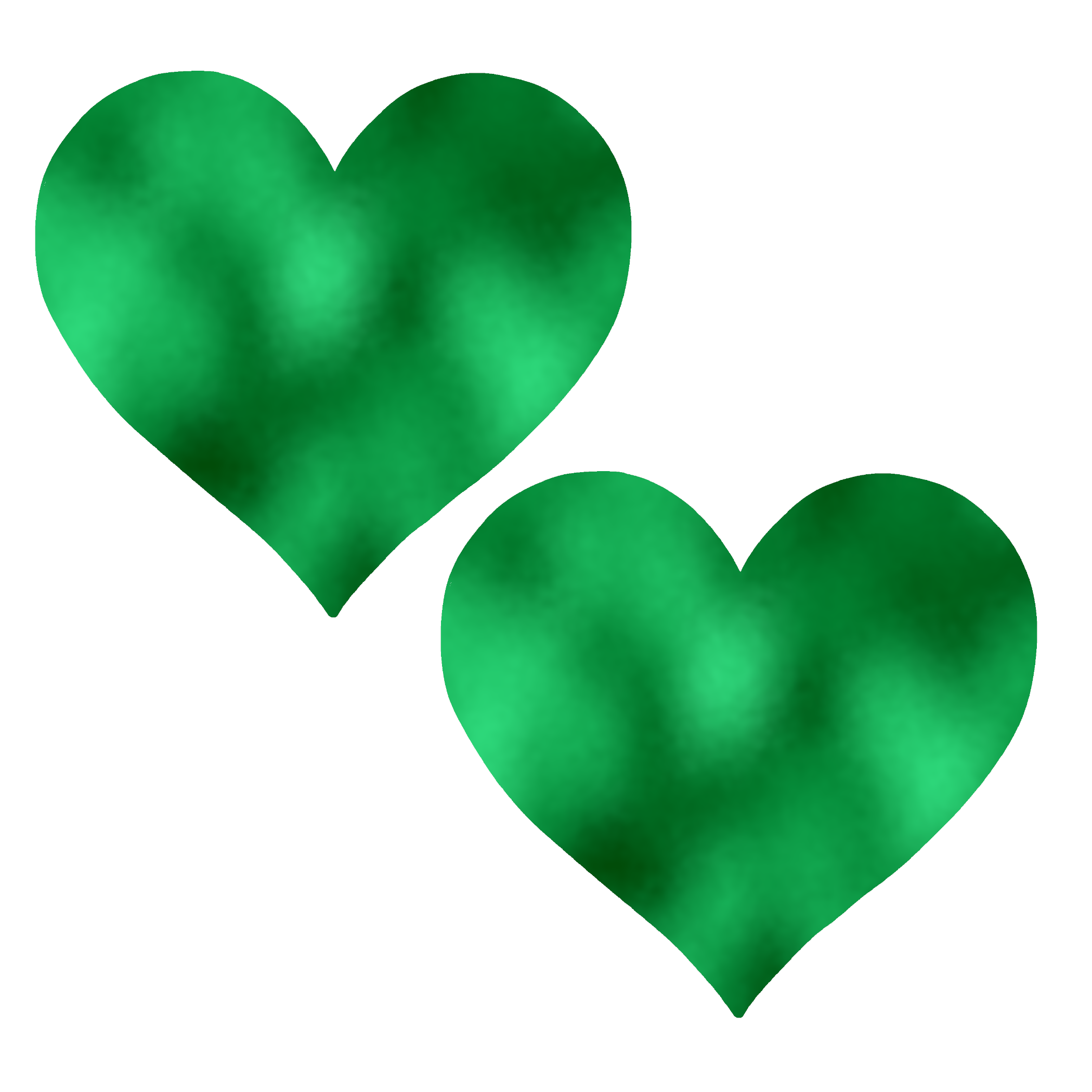 Metallic Green Heart