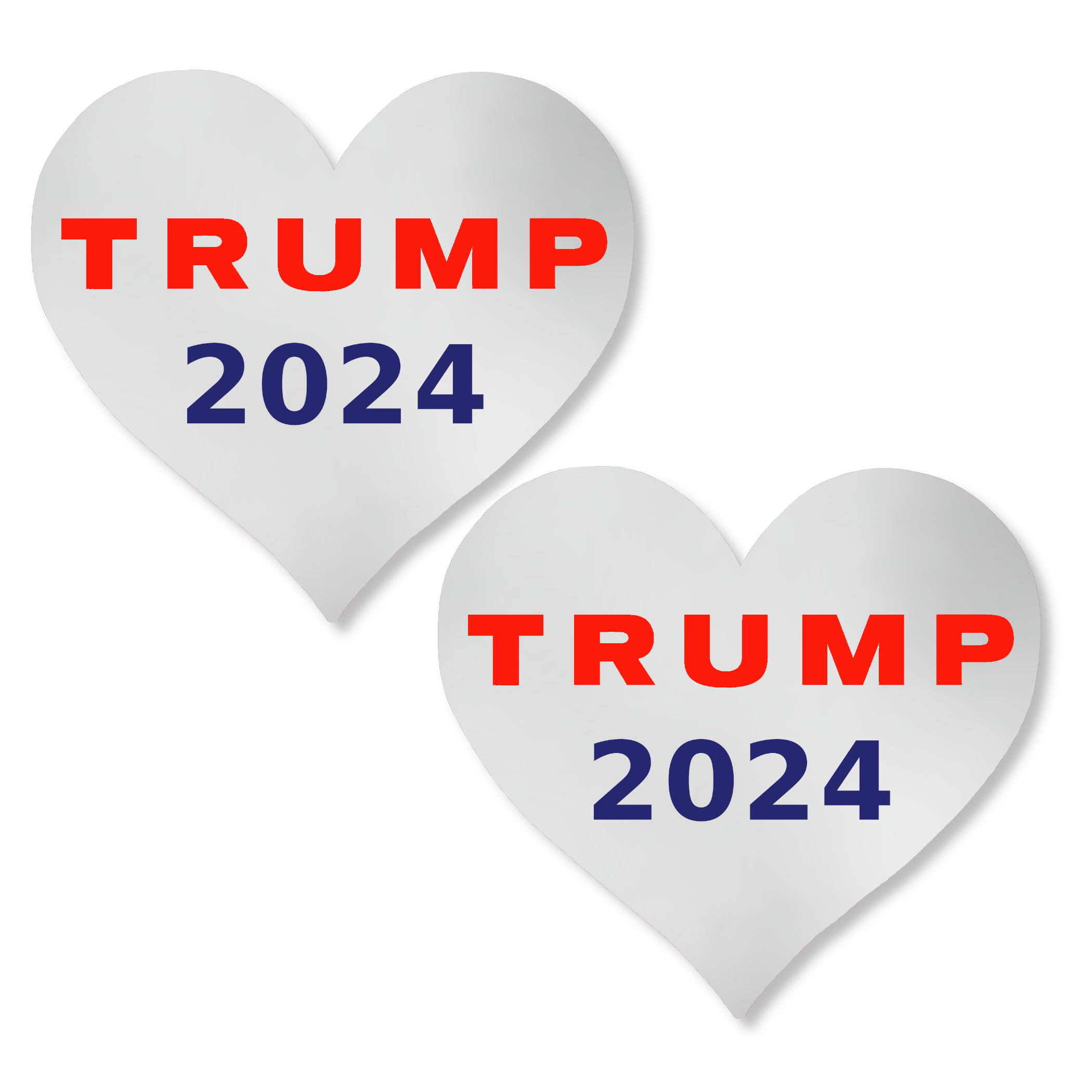 White Trump with Text Heart