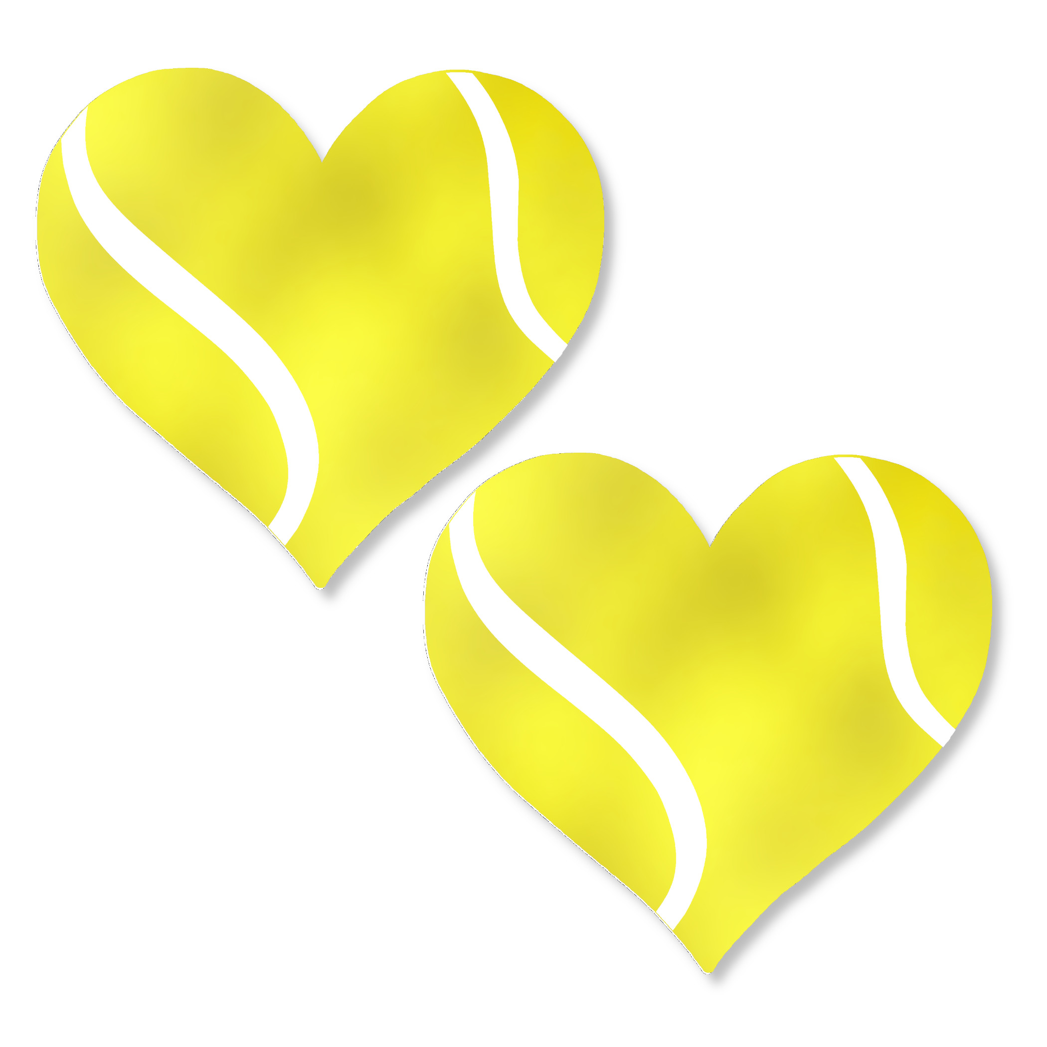 Liquid Yellow Tennis Heart