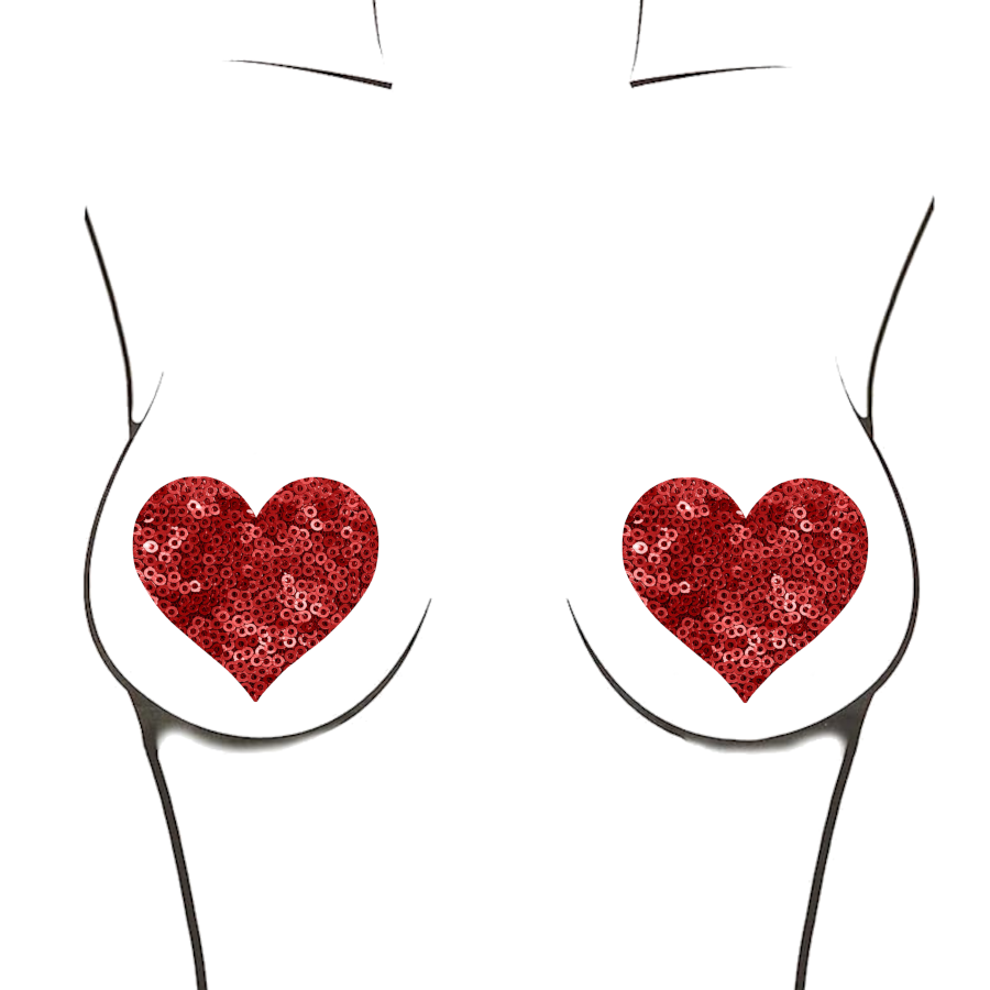 Red Sequin Heart