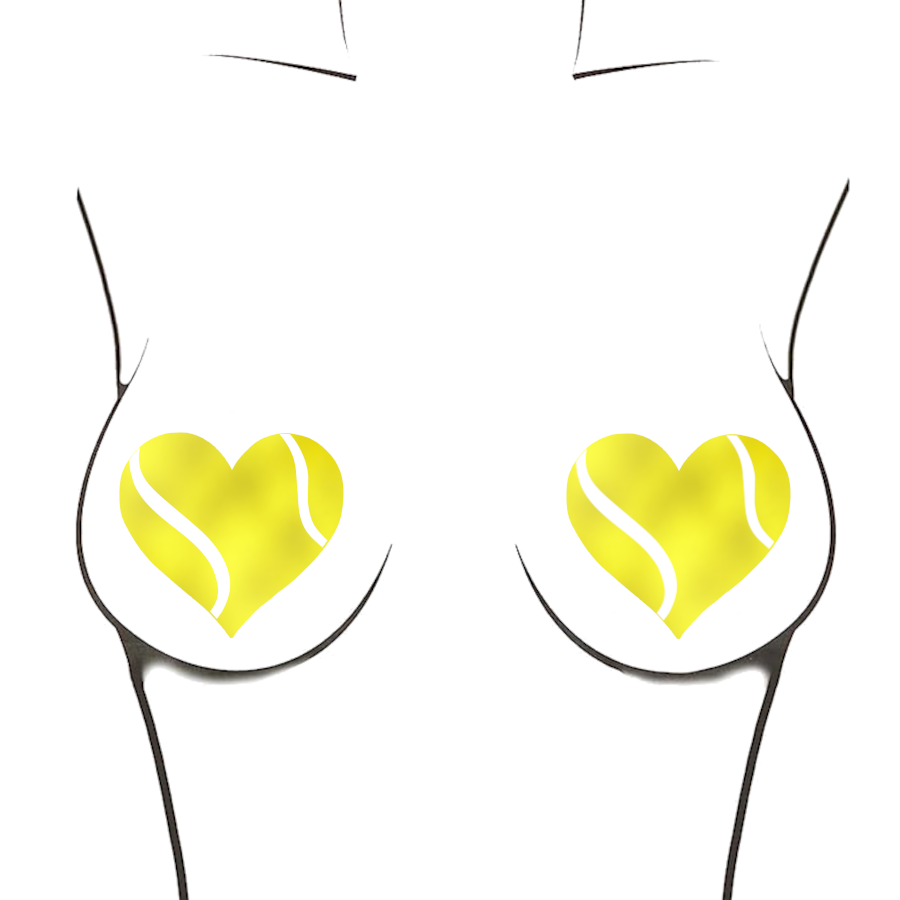 Liquid Yellow Tennis Heart