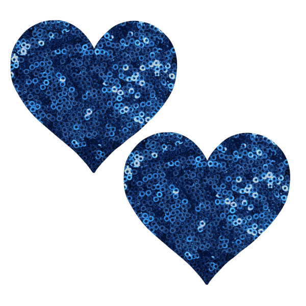 Blue Sequin Heart