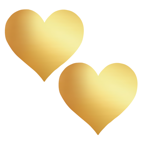 Metallic Gold Heart