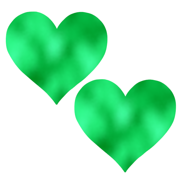 Metallic Lime Green Heart