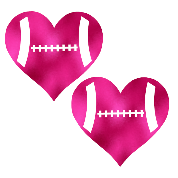 Pink Football Heart