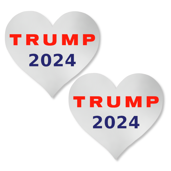 White Trump with Text Heart