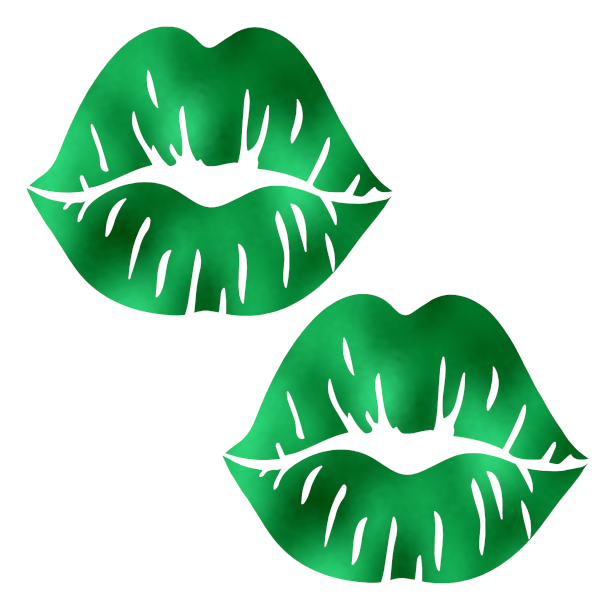 	 Metallic Green Lips