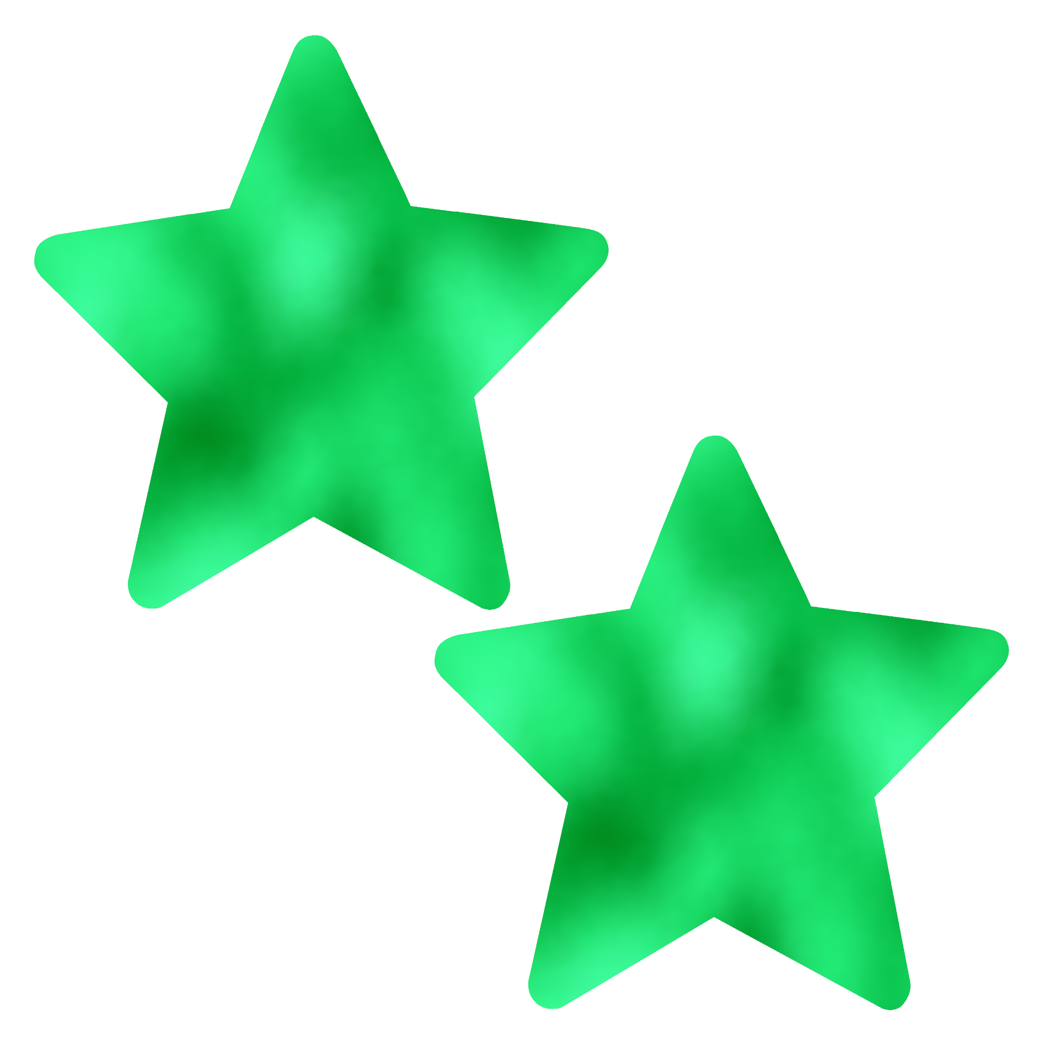 Metallic Light Green Star