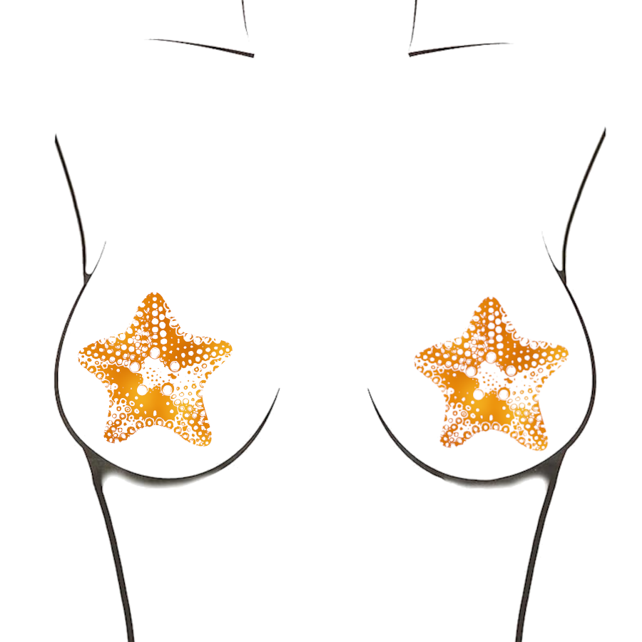 Metallic Orange Starfish