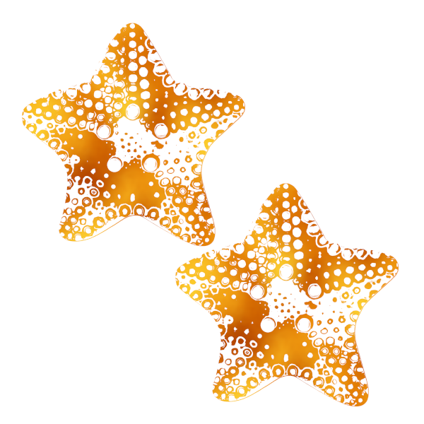 Metallic Orange Starfish