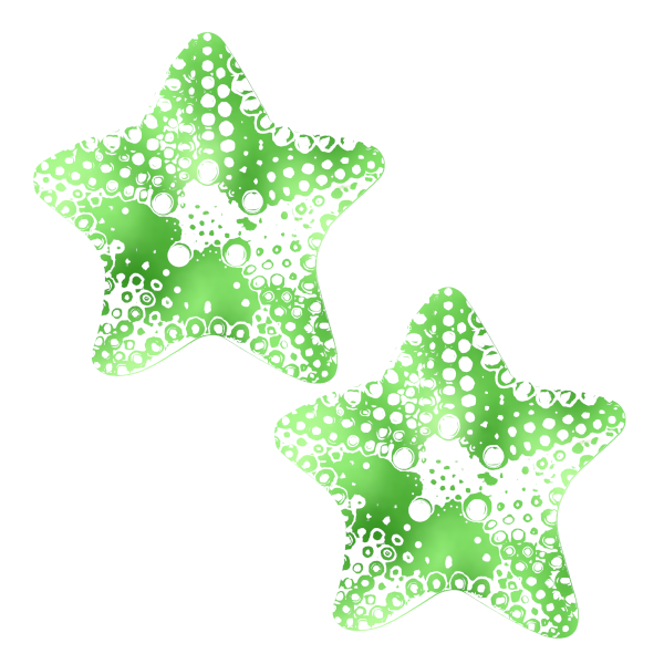 Metallic Light Green Starfish